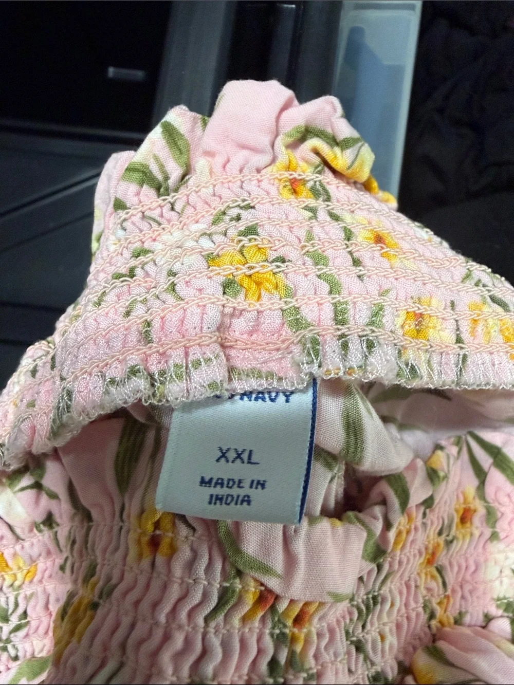 Old Navy Pink Maxi Skirt with Yellow Floral Print - Picture 4 of 7